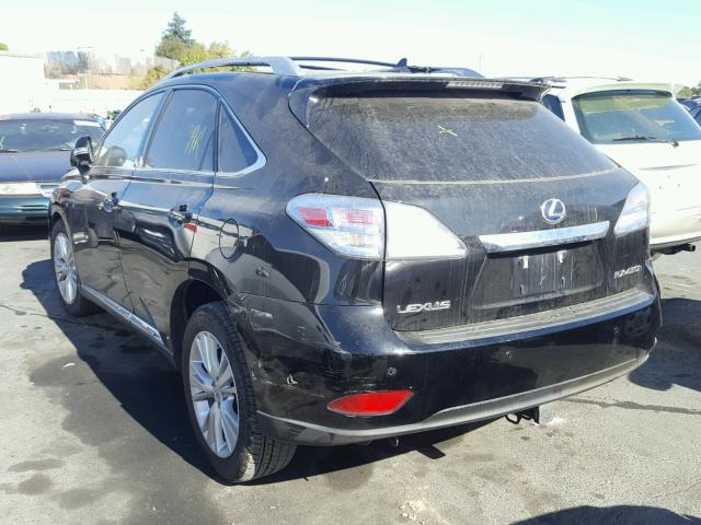 JTJBC1BA9A2019628 - 2010 LEXUS RX BLACK photo 3