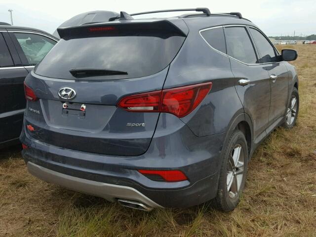 5NMZU3LB3HH019907 - 2017 HYUNDAI SANTA FE S BLUE photo 4