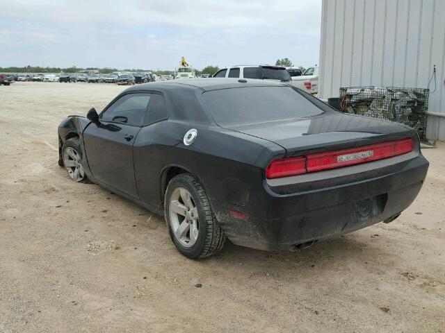 2C3CDYAG8CH137798 - 2012 DODGE CHALLENGER BLACK photo 3