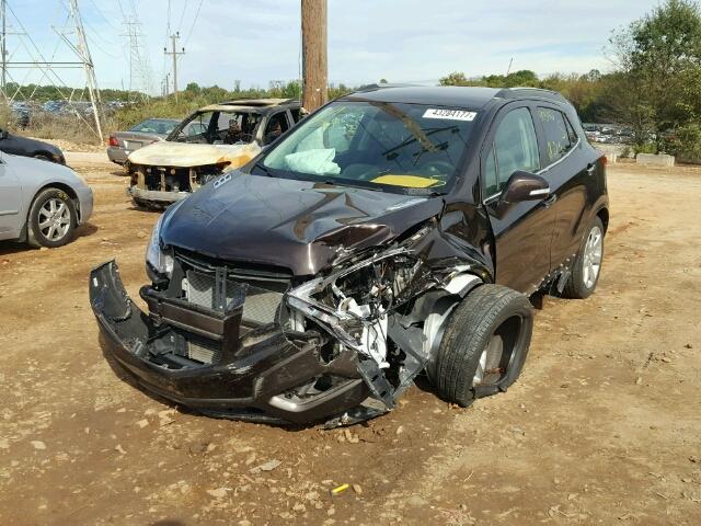 KL4CJCSB0FB253112 - 2015 BUICK ENCORE BURGUNDY photo 2