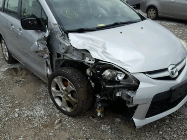 JM1CR293780321136 - 2008 MAZDA 5 SILVER photo 9