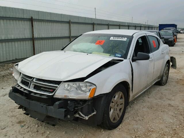 1C3CDZAB1EN106915 - 2014 DODGE AVENGER SE WHITE photo 2