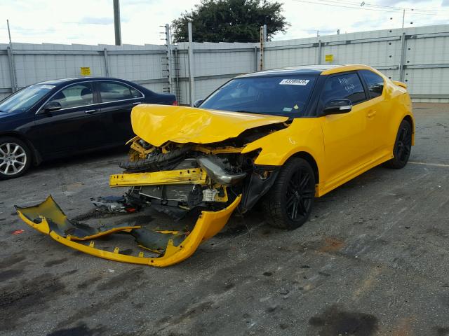 JTKJF5C76C3023044 - 2012 TOYOTA SCION TC 黄色 照片 2