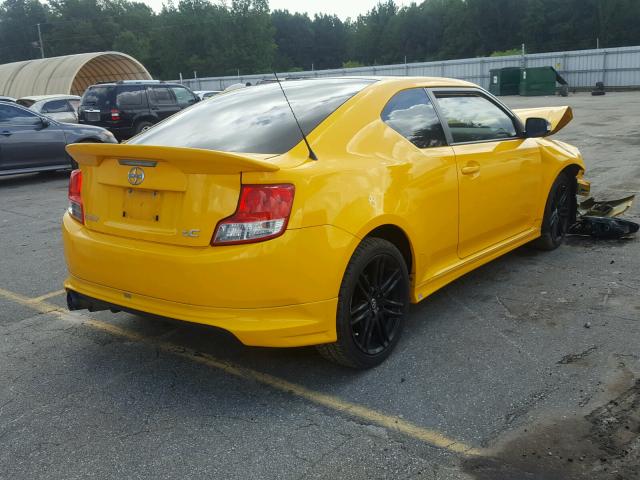 JTKJF5C76C3023044 - 2012 TOYOTA SCION TC 黄色 照片 4
