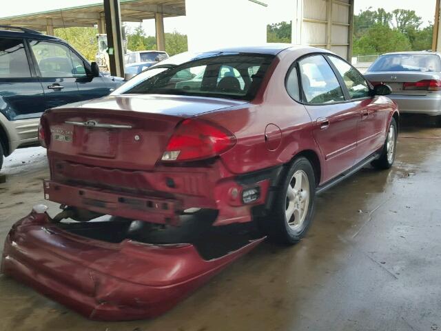 1FAFP55U03A271868 - 2003 FORD TAURUS SES BURGUNDY photo 4