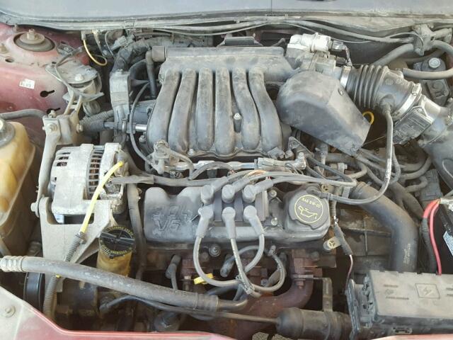 1FAFP55U03A271868 - 2003 FORD TAURUS SES BURGUNDY photo 7