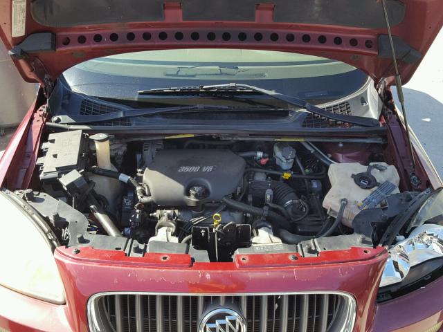 5GADV23L55D285610 - 2005 BUICK TERRAZA CX RED photo 7