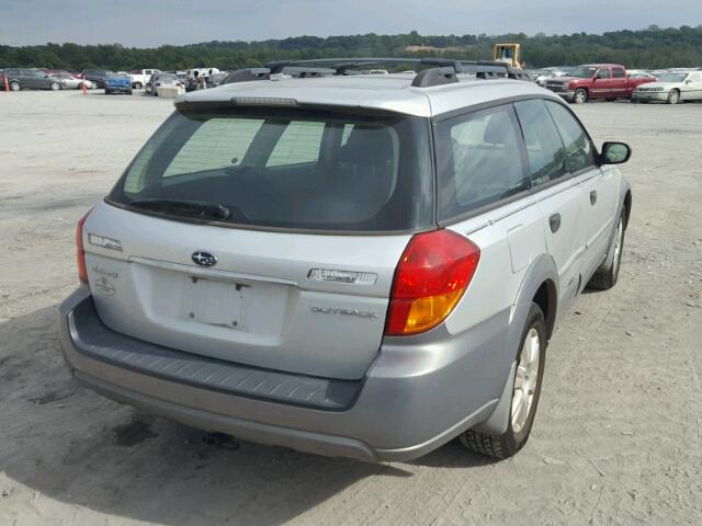 4S4BP61C657359329 - 2005 SUBARU LEGACY OUT SILVER photo 4