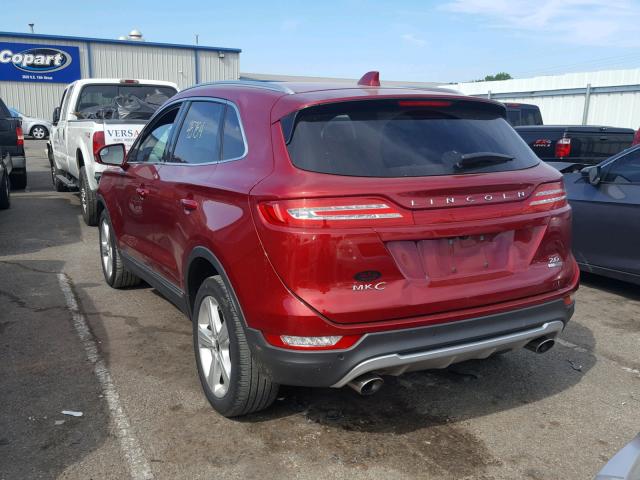 5LMCJ1C99GUJ22040 - 2016 LINCOLN MKC PREMIE RED photo 3