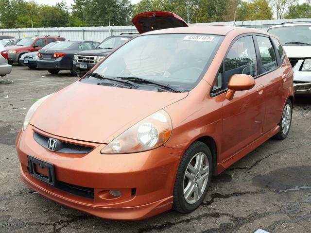 JHMGD38657S021808 - 2007 HONDA FIT ORANGE photo 2