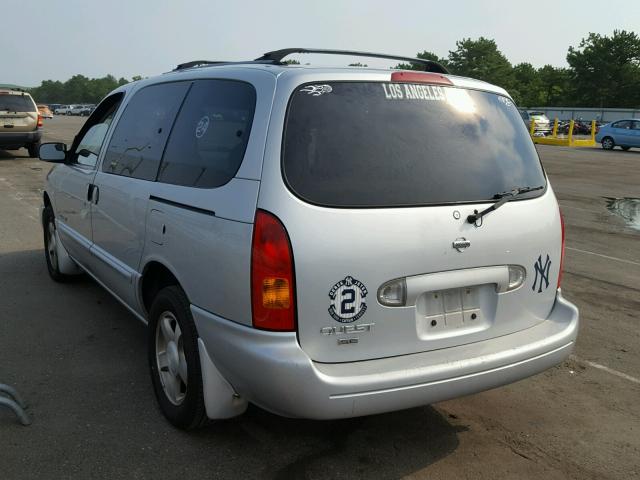 4N2XN11T4YD831002 - 2000 NISSAN QUEST SE SILVER photo 3