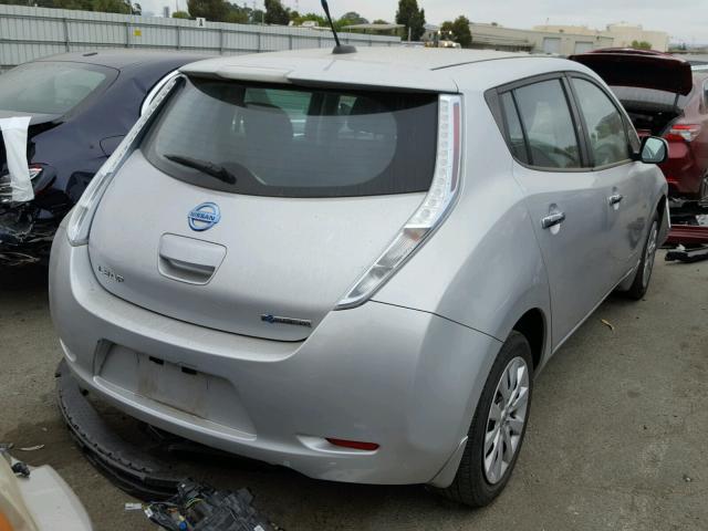 1N4AZ0CP1DC400985 - 2013 NISSAN LEAF S SILVER photo 4