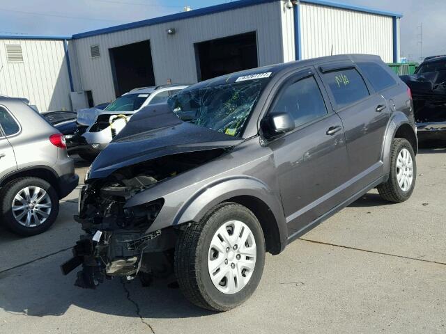 3C4PDCAB2ET197428 - 2014 DODGE JOURNEY SE GRAY photo 2