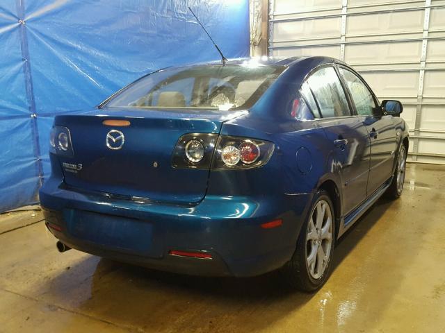 JM1BK324581878078 - 2008 MAZDA 3 S BLUE photo 4