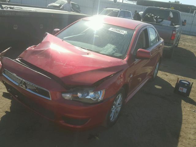 JA32U2FU9EU023536 - 2014 MITSUBISHI LANCER RED photo 2