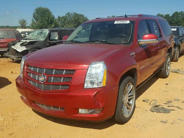 1GYS3JEF6ER208853 - 2014 CADILLAC ESCALADE E RED photo 2