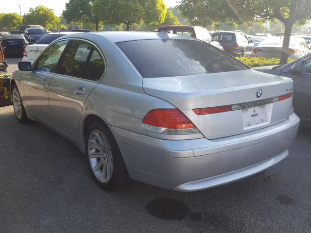 WBAGL634X4DP69138 - 2004 BMW 745 I SILVER photo 3