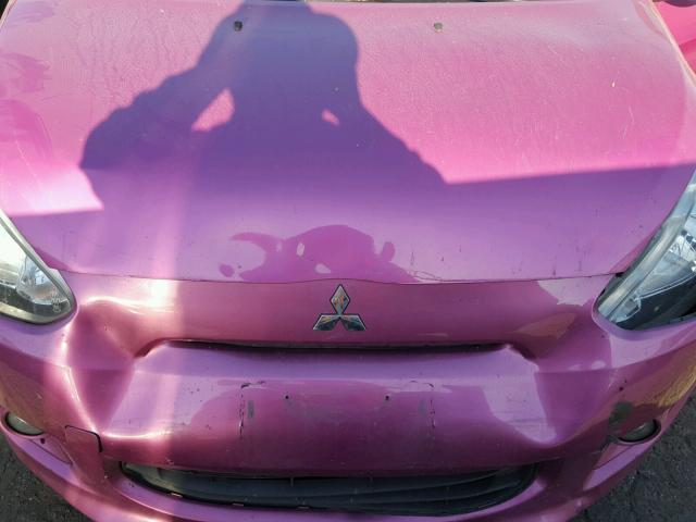 ML32A4HJ0EH021114 - 2014 MITSUBISHI MIRAGE ES PINK photo 7