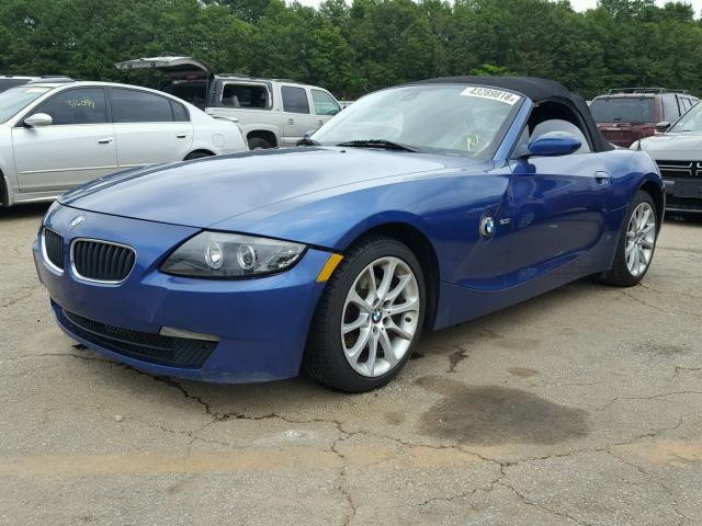 4USBU33587LW71392 - 2007 BMW Z4 3.0 BLUE photo 2