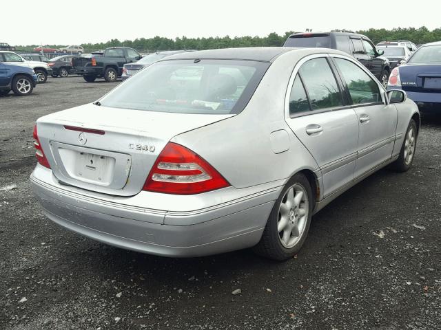 WDBRF81J74F483838 - 2004 MERCEDES-BENZ C 240 4MAT GRAY photo 4