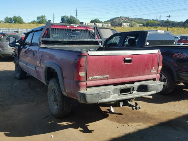 1GCHK23296F124828 - 2006 CHEVROLET SILVERADO MAROON photo 3