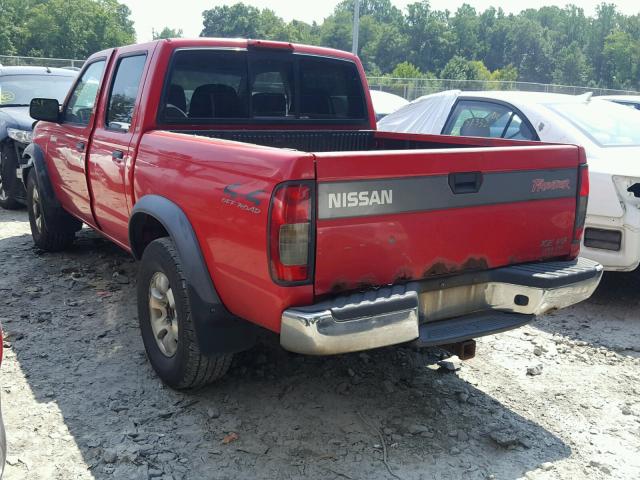 1N6ED27Y5YC340351 - 2000 NISSAN FRONTIER C RED photo 3