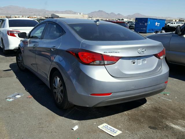 5NPDH4AE8FH555365 - 2015 HYUNDAI ELANTRA SE SILVER photo 3