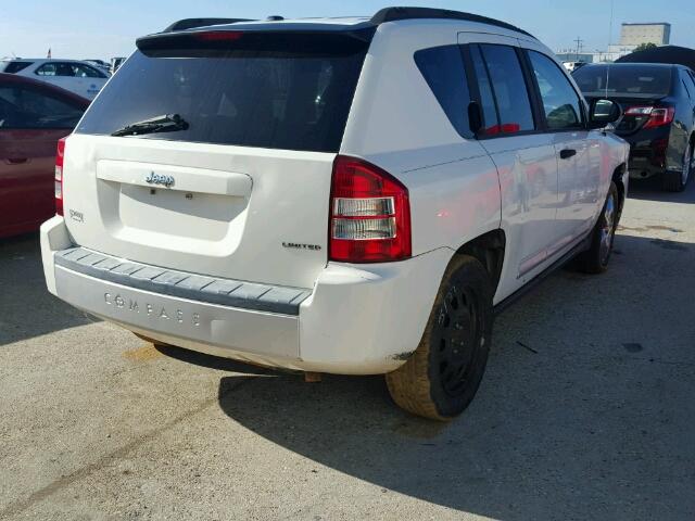 1J8FT57W67D143121 - 2007 JEEP COMPASS WHITE photo 4