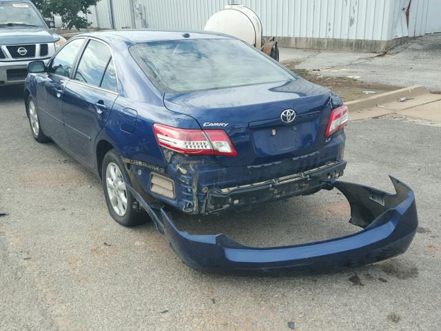 4T1BF3EK4BU638729 - 2011 TOYOTA CAMRY BASE BLUE photo 3