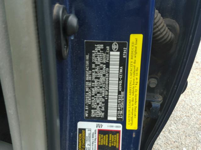 4T1BF3EK4BU638729 - 2011 TOYOTA CAMRY BASE BLUE photo 9