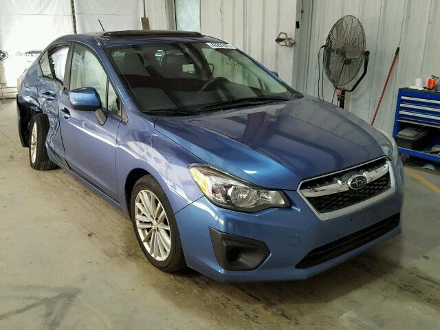 JF1GJAD63EH016692 - 2014 SUBARU IMPREZA BLUE photo 1