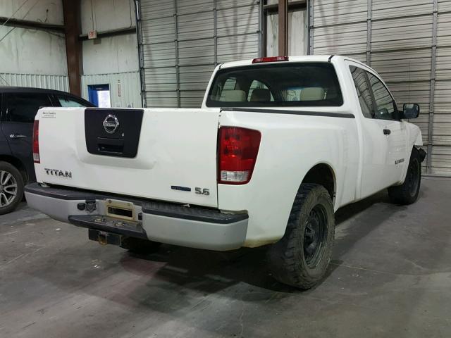 1N6BA06A39N309240 - 2009 NISSAN TITAN XE WHITE photo 4