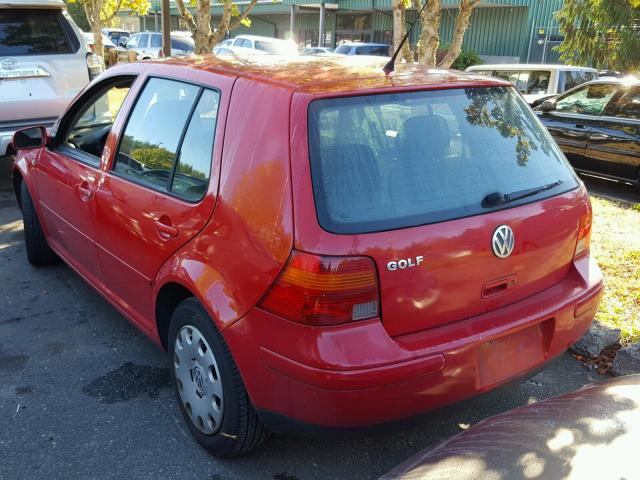 9BWFK61J534034405 - 2003 VOLKSWAGEN GOLF GL RED photo 3