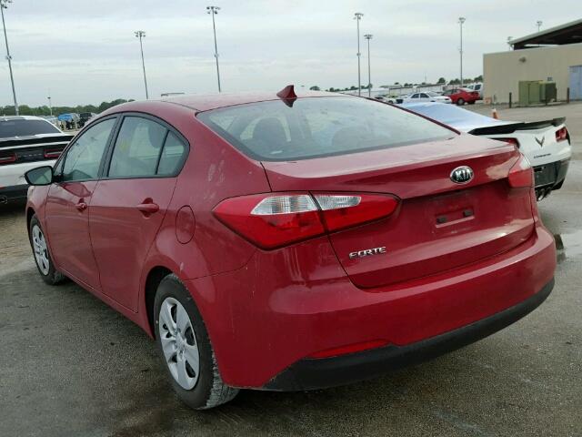 KNAFX4A60G5518555 - 2016 KIA FORTE RED photo 3