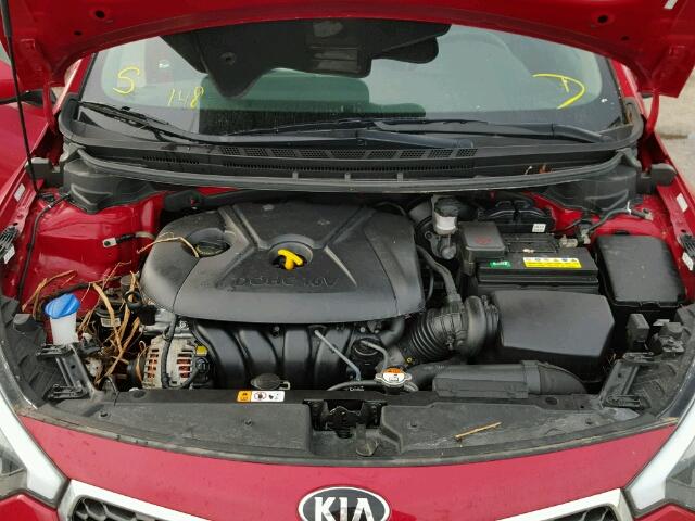 KNAFX4A60G5518555 - 2016 KIA FORTE RED photo 7