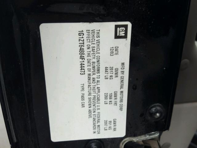 1G1ZT64884F144473 - 2004 CHEVROLET MALIBU MAX შავი ფოტო 10