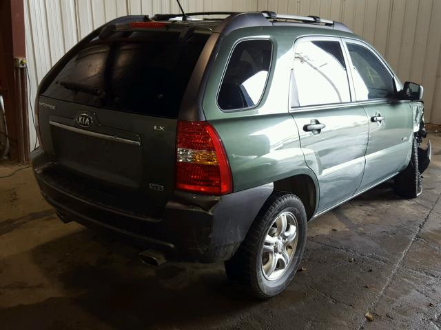 KNDJE723377439877 - 2007 KIA SPORTAGE E GREEN photo 4