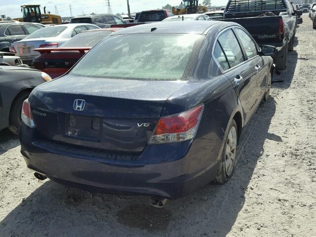 1HGCP36878A018140 - 2008 HONDA ACCORD EXL BLUE photo 4