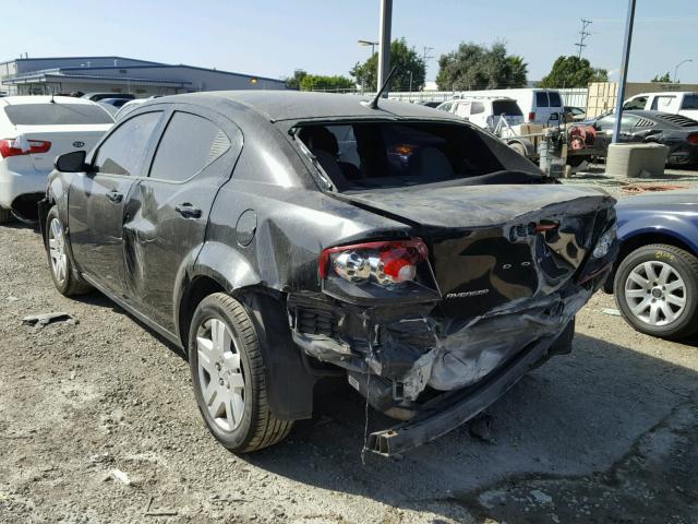 1C3CDZAB1DN720622 - 2013 DODGE AVENGER SE BLACK photo 3