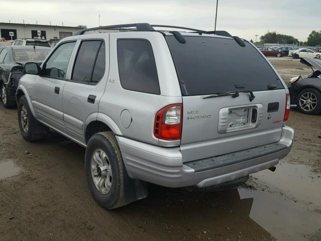 4S2DM58W714356648 - 2001 ISUZU RODEO SILVER photo 3