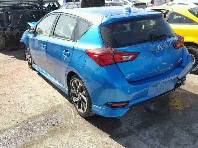 JTNKARJE7GJ506428 - 2016 TOYOTA SCION IM BLUE photo 3