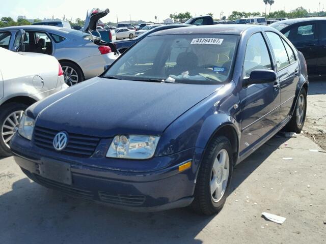 3VWSS29MX1M018909 - 2001 VOLKSWAGEN JETTA BLUE photo 2