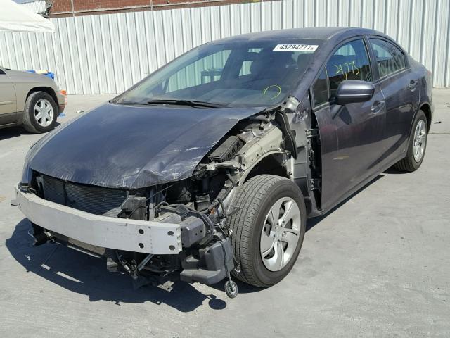 19XFB2F55FE702351 - 2015 HONDA CIVIC LX GRAY photo 2