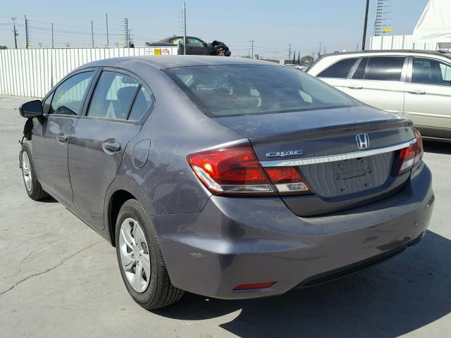 19XFB2F55FE702351 - 2015 HONDA CIVIC LX GRAY photo 3