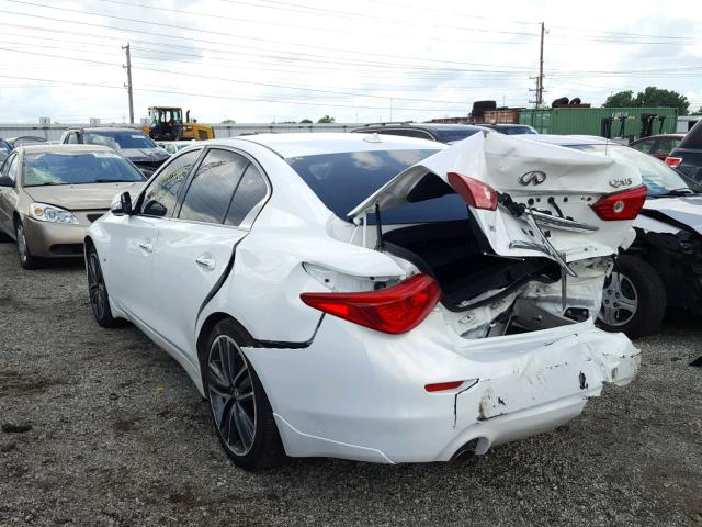 JN1BV7AR4FM396289 - 2015 INFINITI Q50 WHITE photo 3