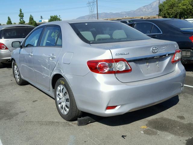 2T1BU4EE1CC810529 - 2012 TOYOTA COROLLA BA SILVER photo 3