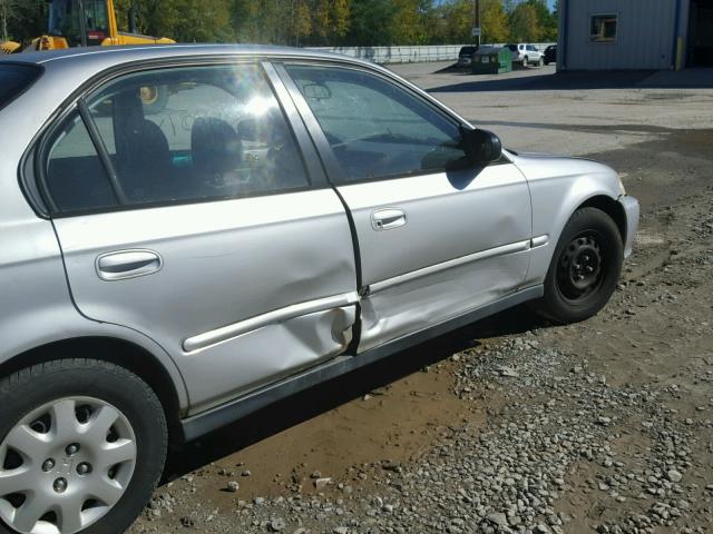 2HGEJ6611YH556736 - 2000 HONDA CIVIC BASE SILVER photo 9