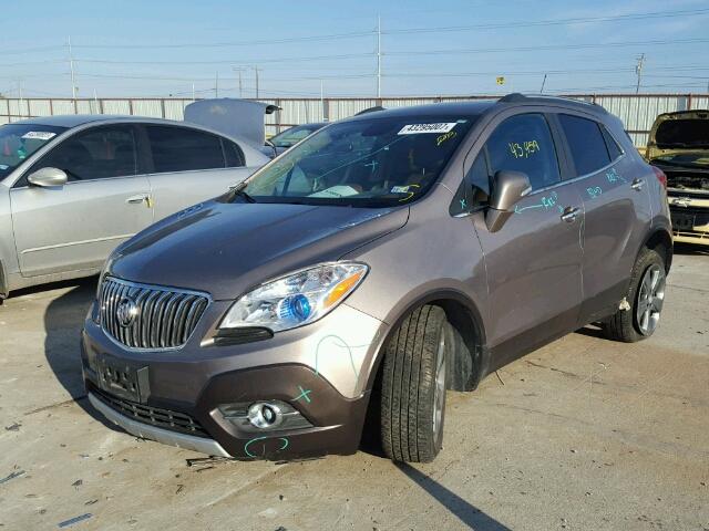 KL4CJCSBXEB628504 - 2014 BUICK ENCORE TAN photo 2