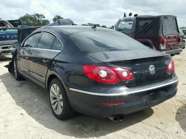 WVWMN7AN1CE541314 - 2012 VOLKSWAGEN CC SPORT BLACK photo 3