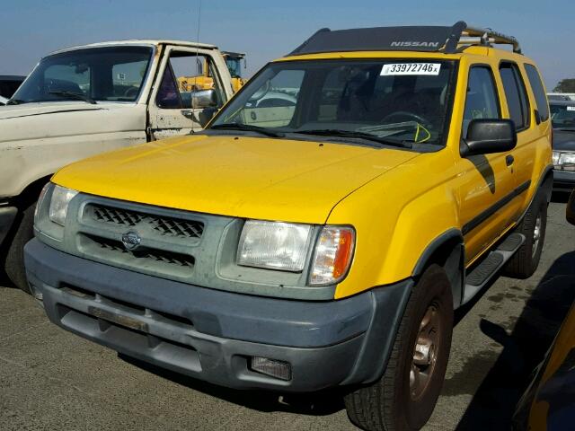 5N1ED28T8YC553876 - 2000 NISSAN XTERRA YELLOW photo 2